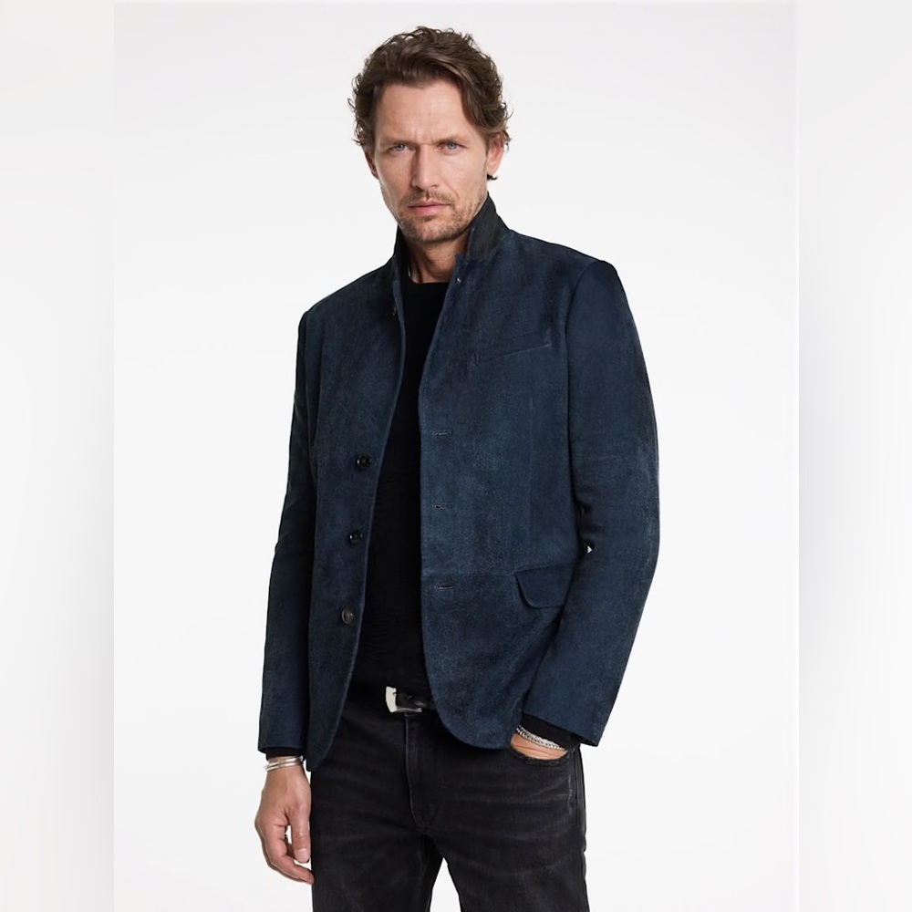 $2498 NWT John Varvatos Rind Suede Jacket Size EU 54 USA 44